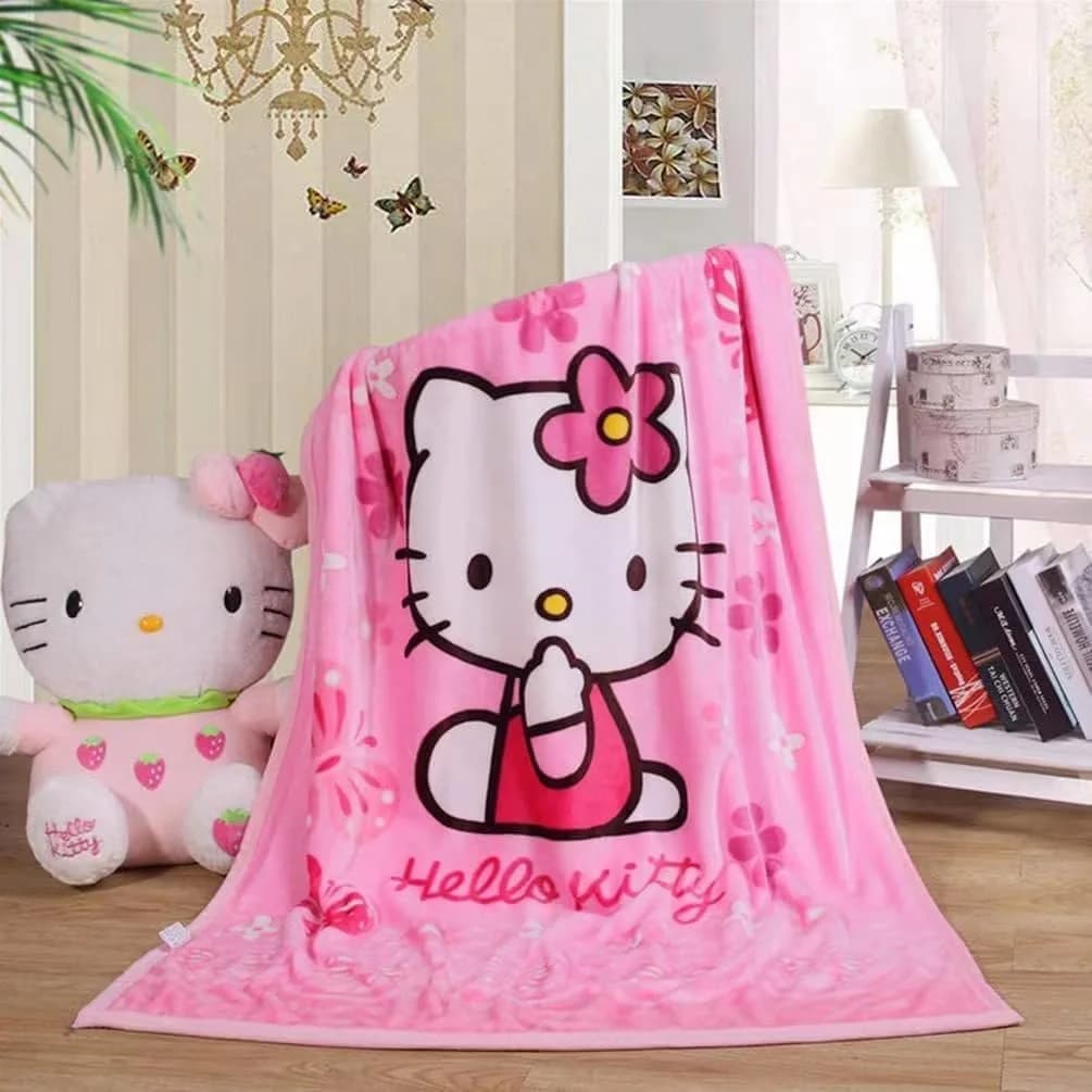 Cartoon Printing Throw Blanket for Girls Kids Adults, 40"x55", All Seasons Flannel Fleece Blanket, Soft & Warm Plush Bla