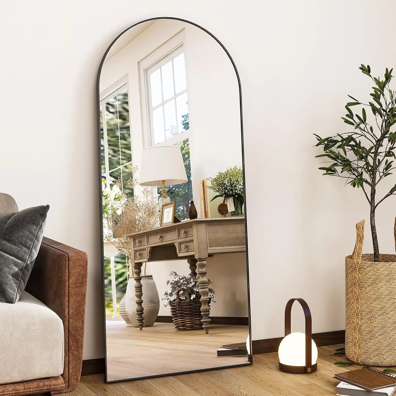 HARRITPURE 56"x21" Arched Full Length Mirror Floor Mirrors