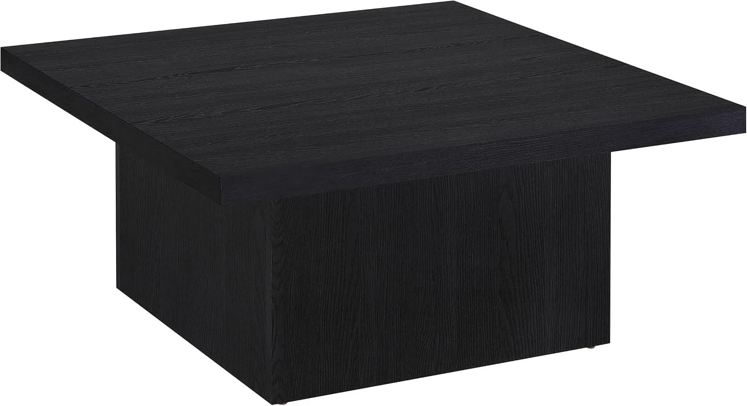 Coaster Home Furnishings - Devar - Wood - Square Coffee Table with Pedestal Base, Geometric Design and Contemporary Styl
