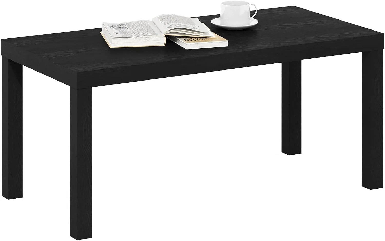 Furinno CLASSIC Coffee Table, Modern Rectangle Printer Stand, Black