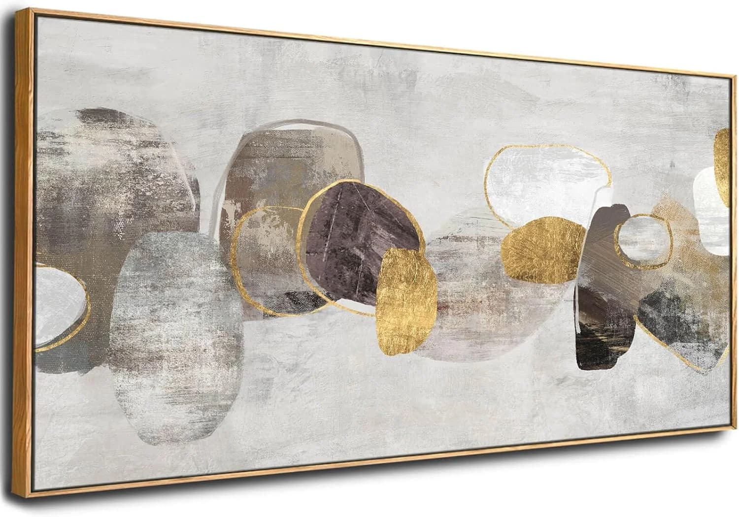 SDYA Gray Abstract Wall Art Decor 30x60 Inch Large Gold Wall Art Modern Artwork for Living Room Bedroom Office Wall Acce