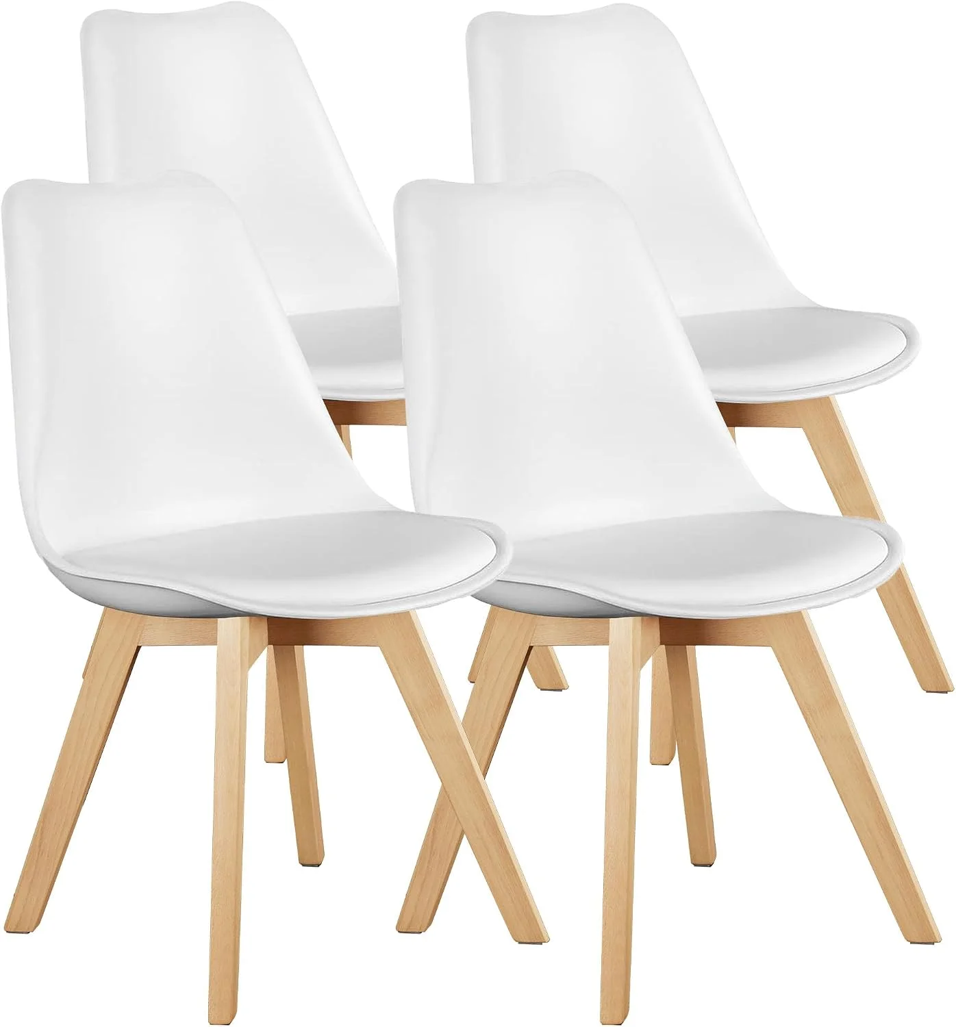 OLIXIS Dining Chairs Set of 4, PU Leather Accent Chairs for Living Room