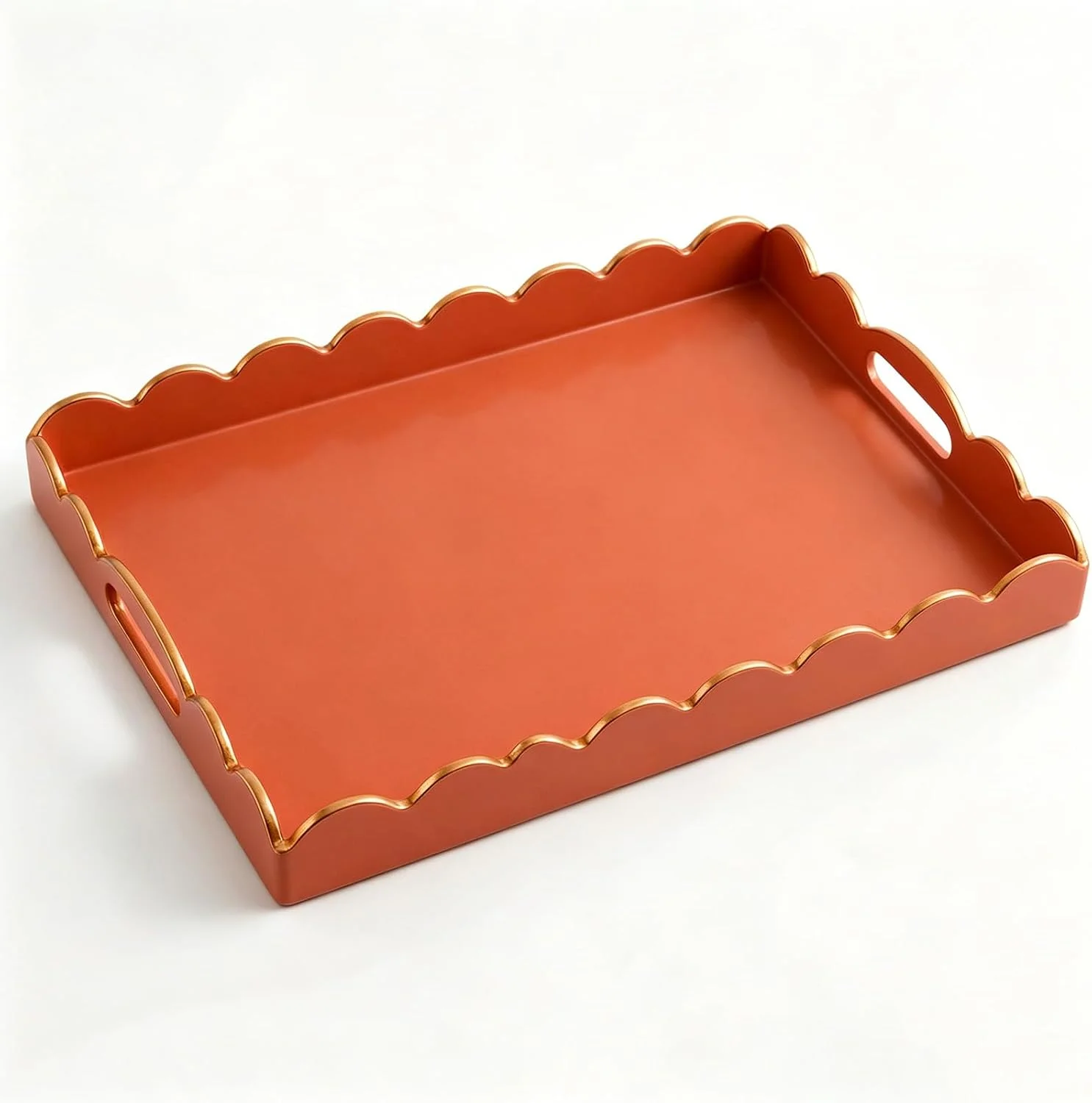 AGIOTA Coffee Table Trays for Living Room Serving Tray with Handles, Modern Large Tray for Ottoman Coffee Table