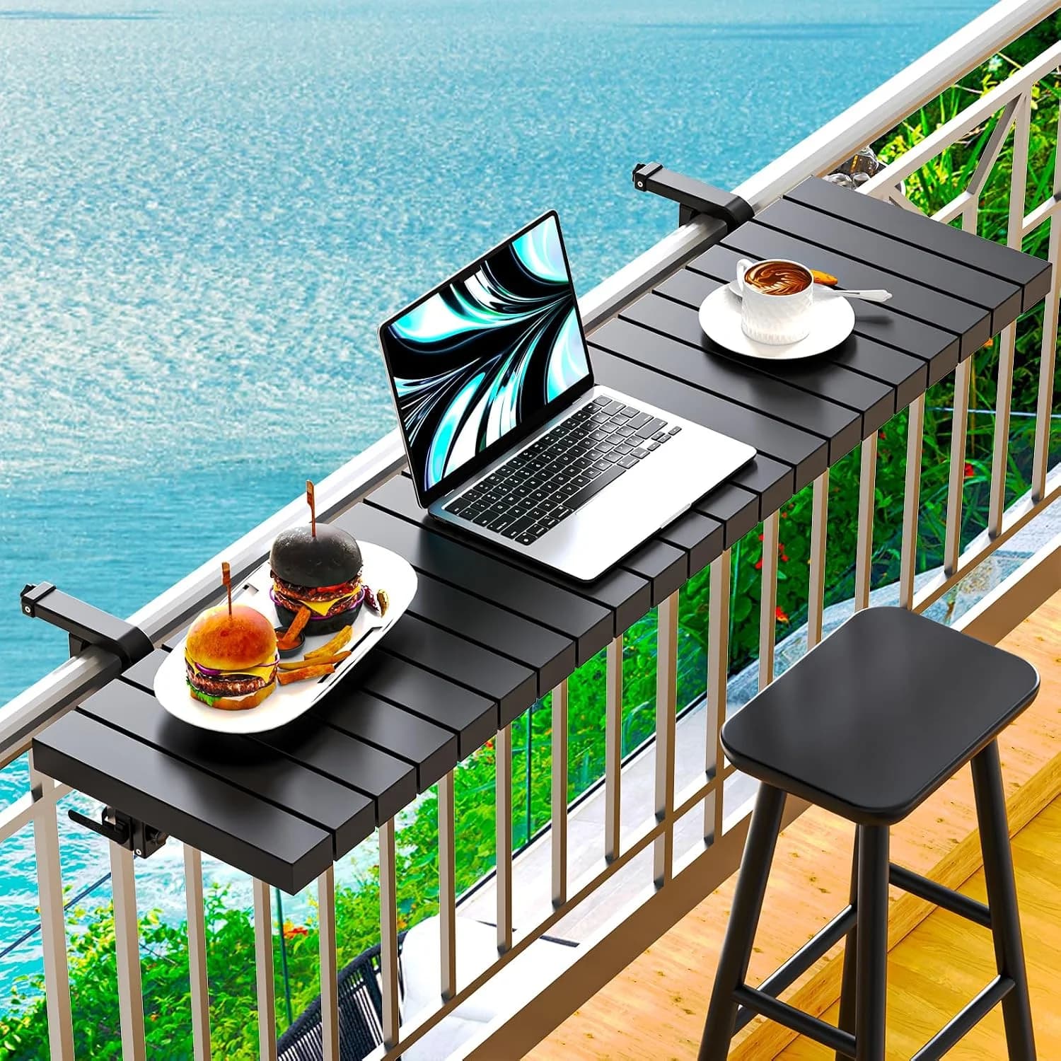 Balcony Table Outdoor Patio Bar Balcony Bar Table for Railings