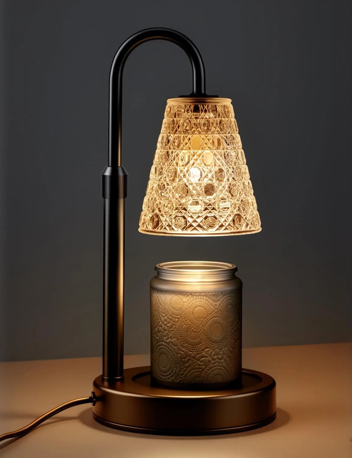 Candle Warmer Lamp with Timer Dimmable, Wax Melt Warmer, Black