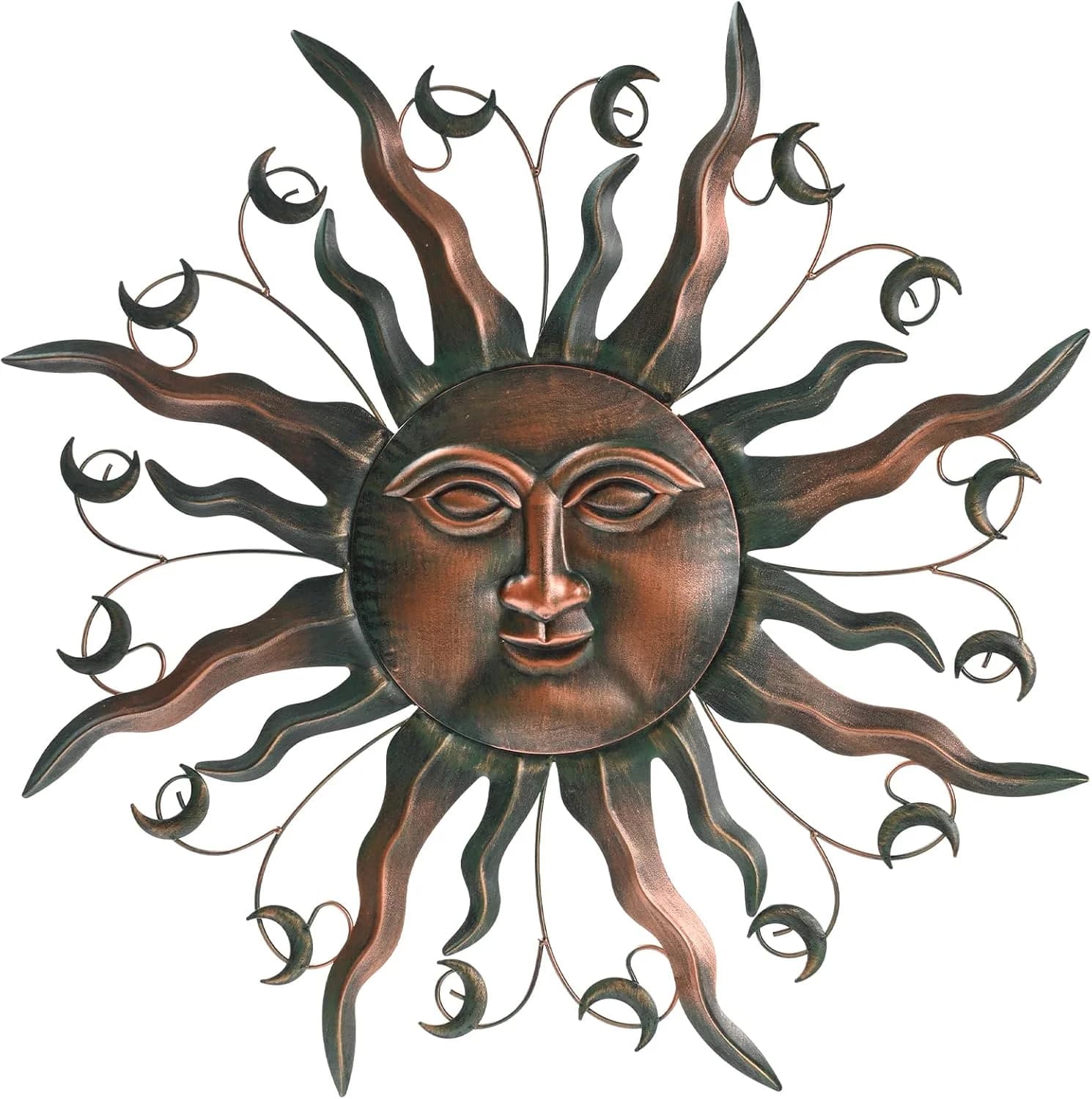 VESTCDF Outdoor Metal Wall Art Metal Sun 28" Metal Wall Art Sun Outdoor,Large Wall Decorations for Garden, Sun Wall Art
