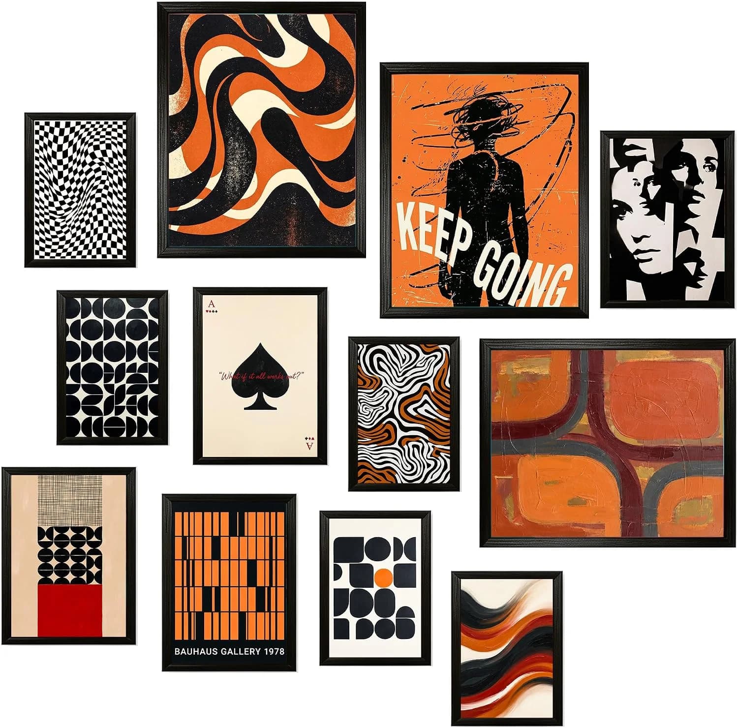 97 Decor Modern Retro Wall Decor - Mid Century Modern Wall Art, Cool 70s Posters For Room Aesthetic, Vintage Eclectic Pr