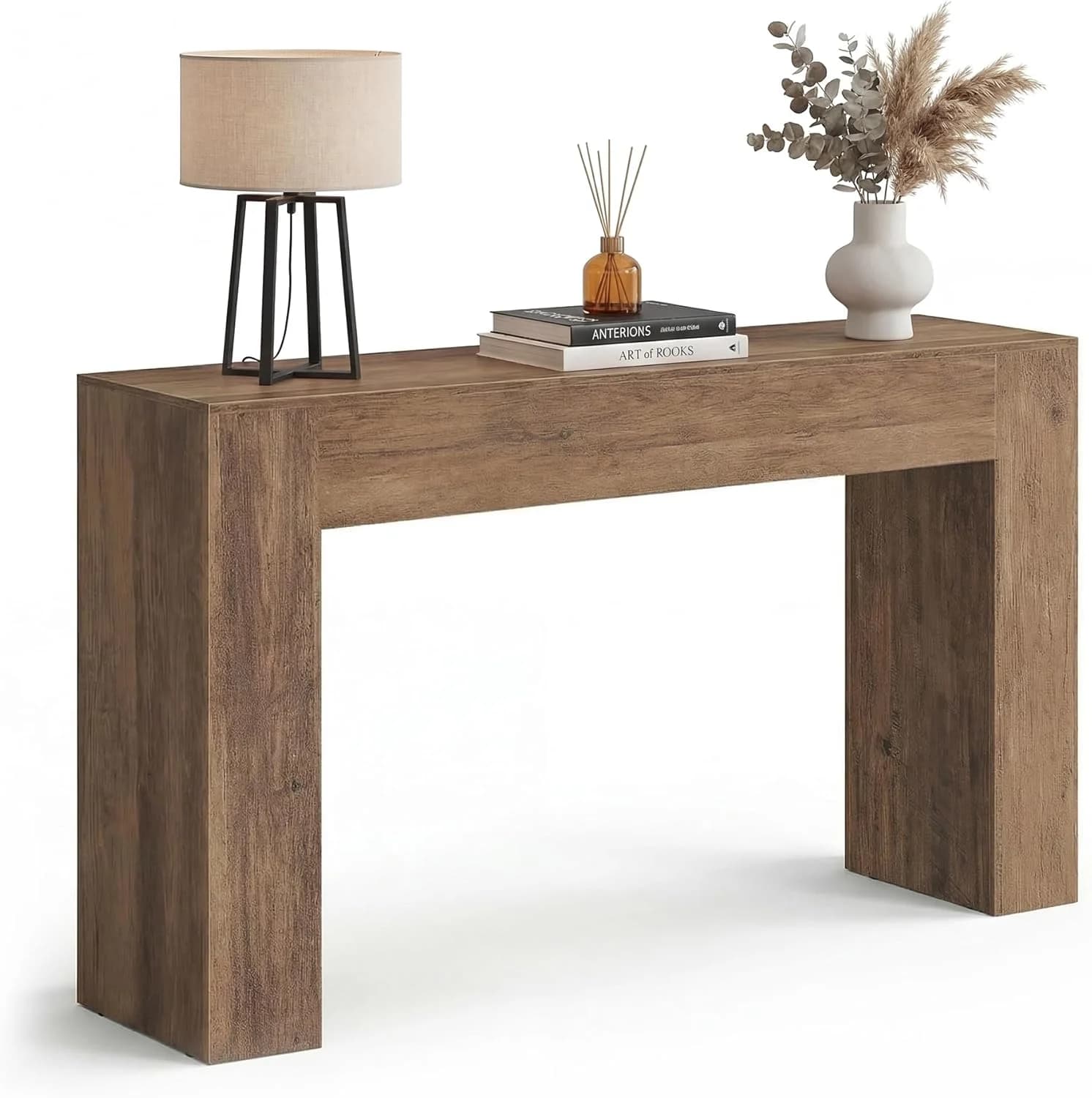 VASAGLE 47.2 Inches Entryway Table, Thick Tabletop Console Table, Farmhouse