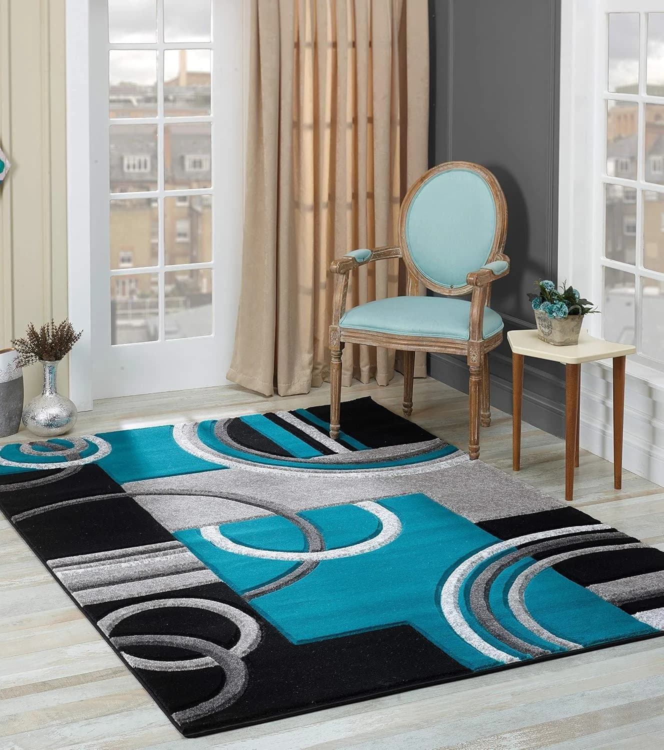 GLORY RUGS Area Rug Modern Soft Hand Carved Contemporary Floor Carpet with Premium Fluffy Texture for Indoor Living Dini