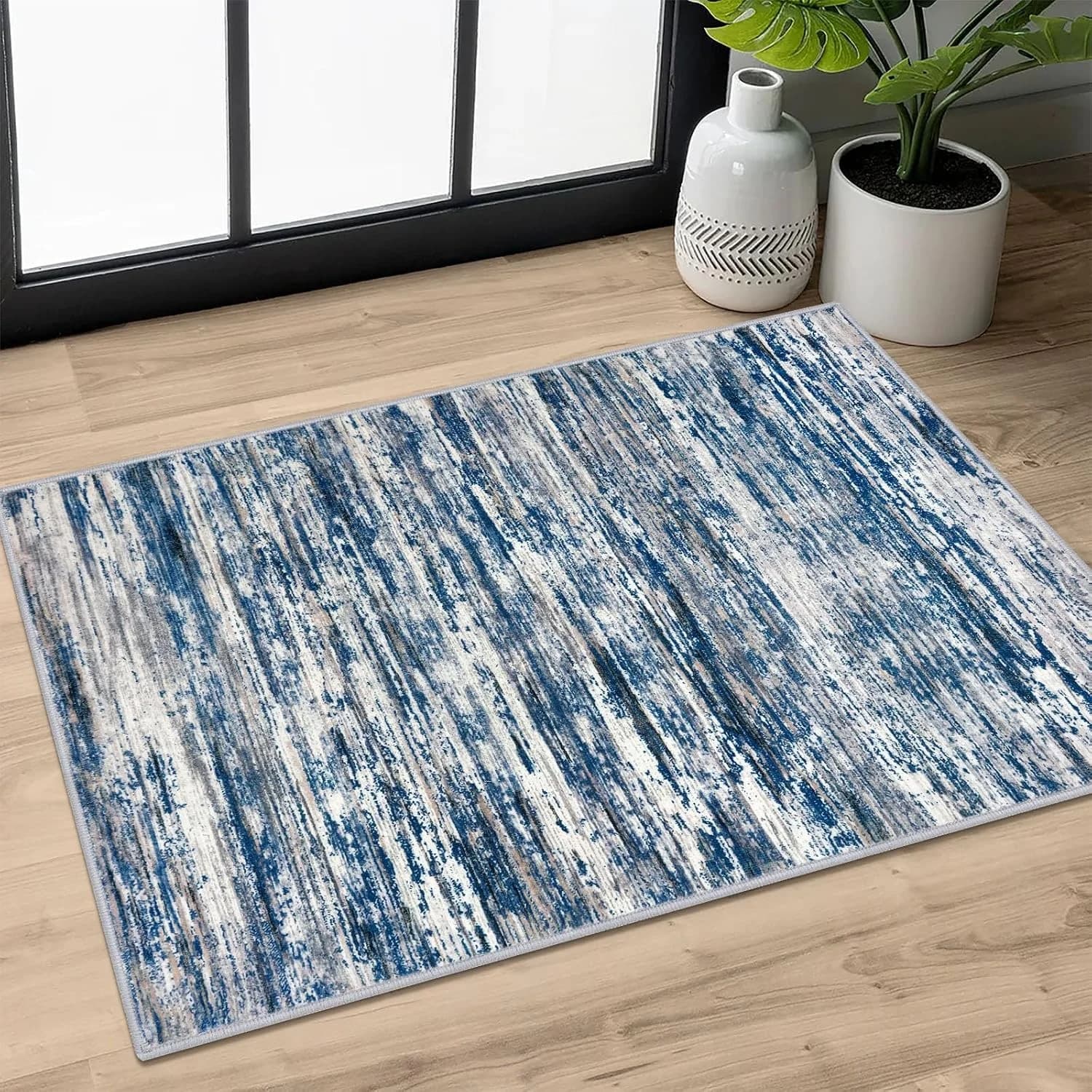 SIILOOM 2x3 Small Washable Area Rug Entryway Door Mat Indoor Kitchen Runner