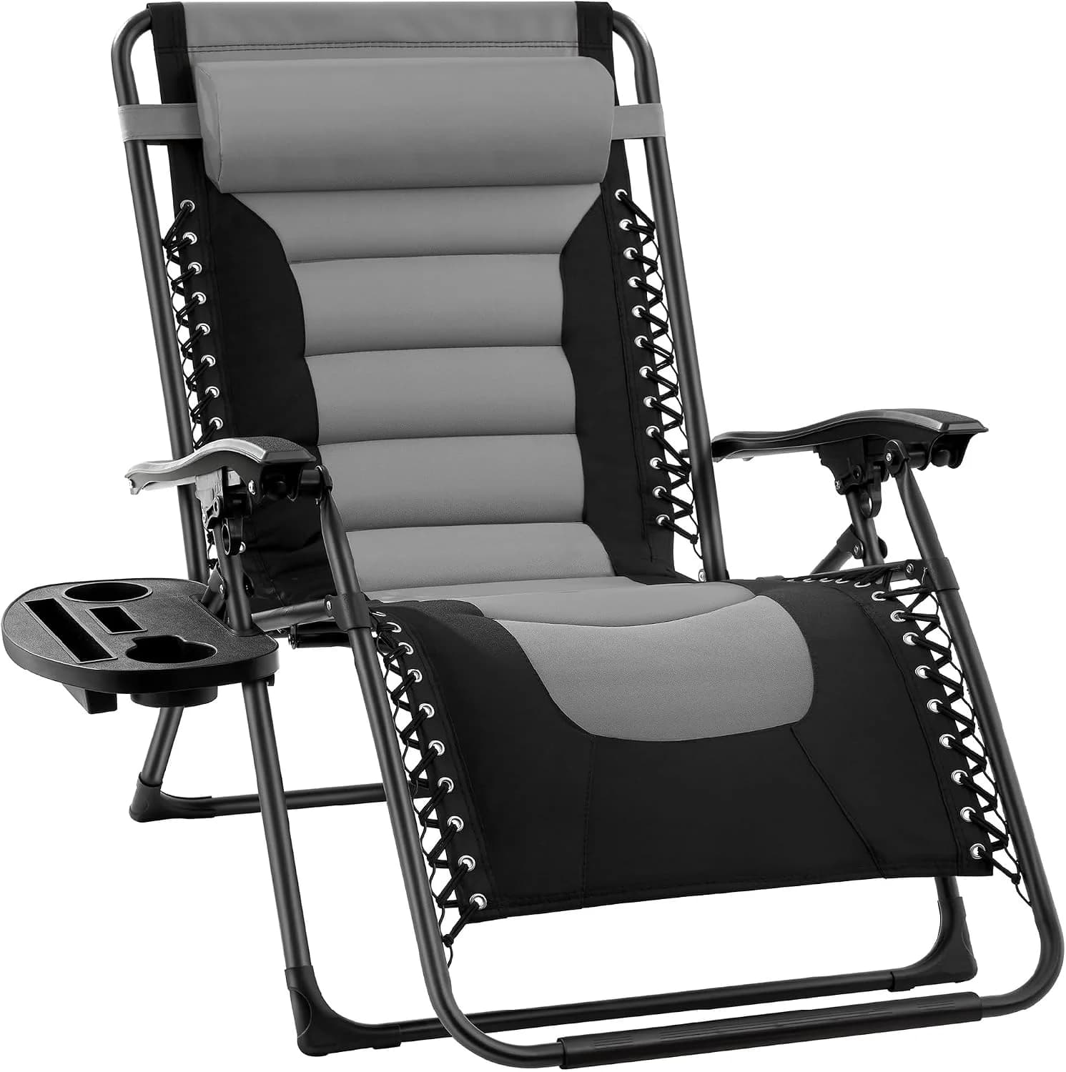 Best Choice Products Oversized Padded Zero Gravity Chair, Folding Outdoor Patio Recliner, XL Anti Gravity Lounger for Ba