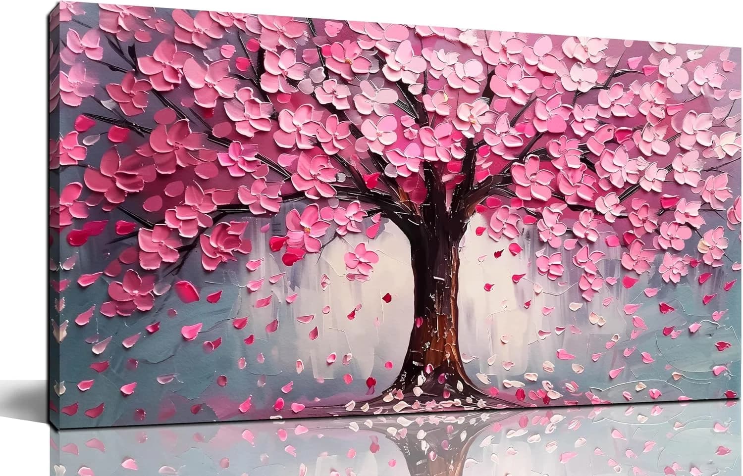 Pink Wall Art Large Tree of Life Wall Art for Living Room Bedroom Office Bathroom Modern Framed Canvas Prints Pink and G