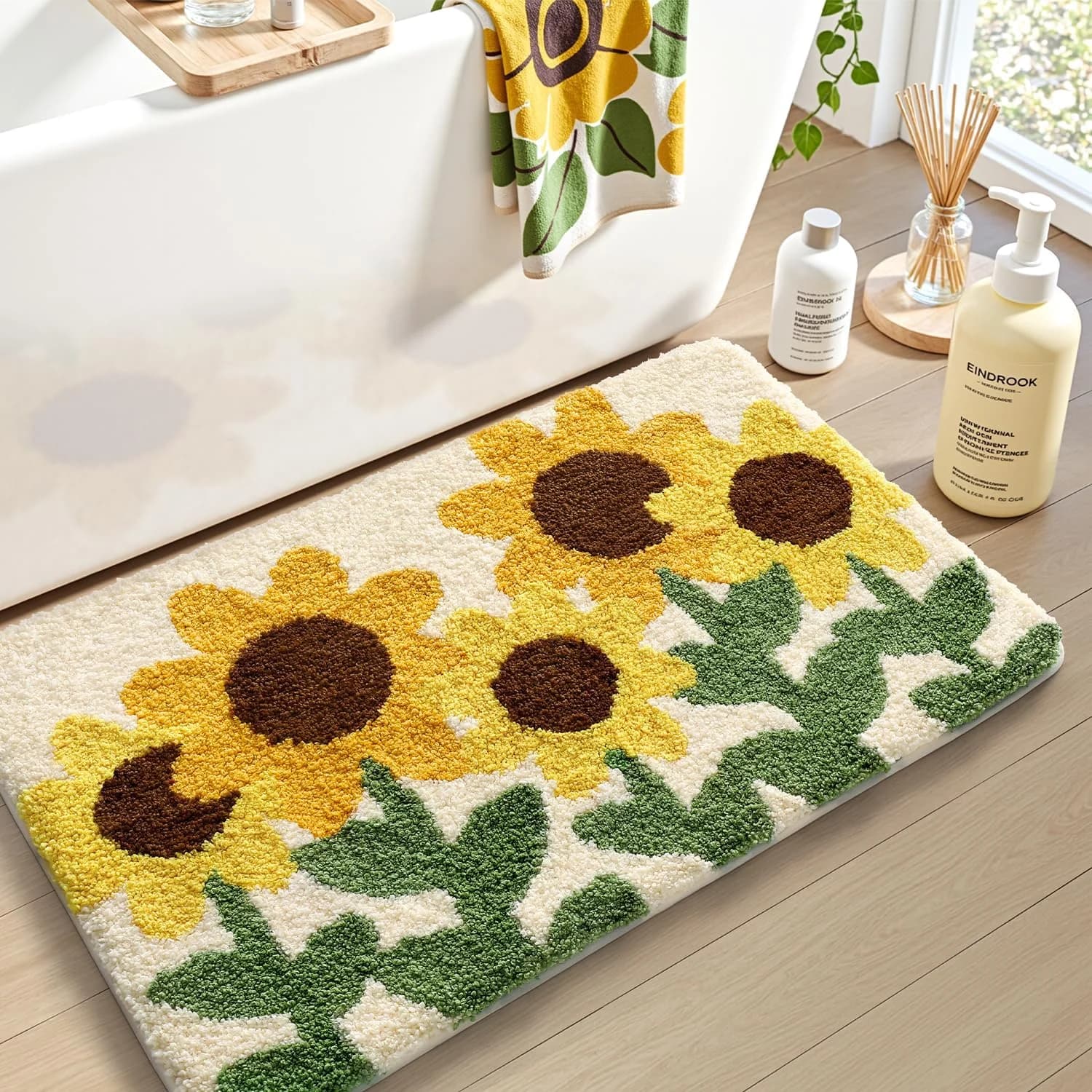 LUMI Bathroom Rug 20x32, Soft Absorbent Microfiber Bath Mat, Non Slip