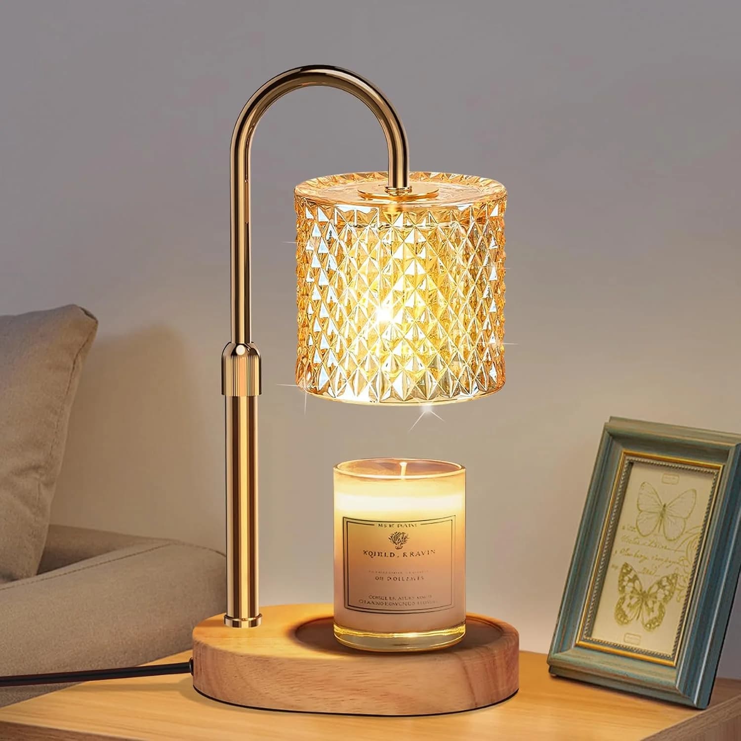 Candle Warmer Lamp with Timer Dimmer Adjustable Height for New Home Decor, Birthday Gifts for Women,Candle Warmer for Wo