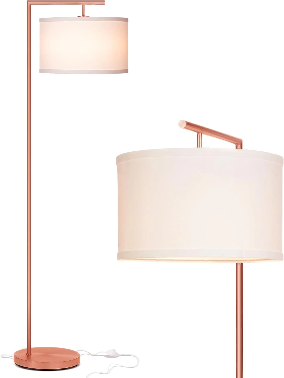 Brightech Montage Modern Floor Lamp, LED Floor Lamp for Living Rooms & Offices - Tall Standing Lamp for Bedroom Reading