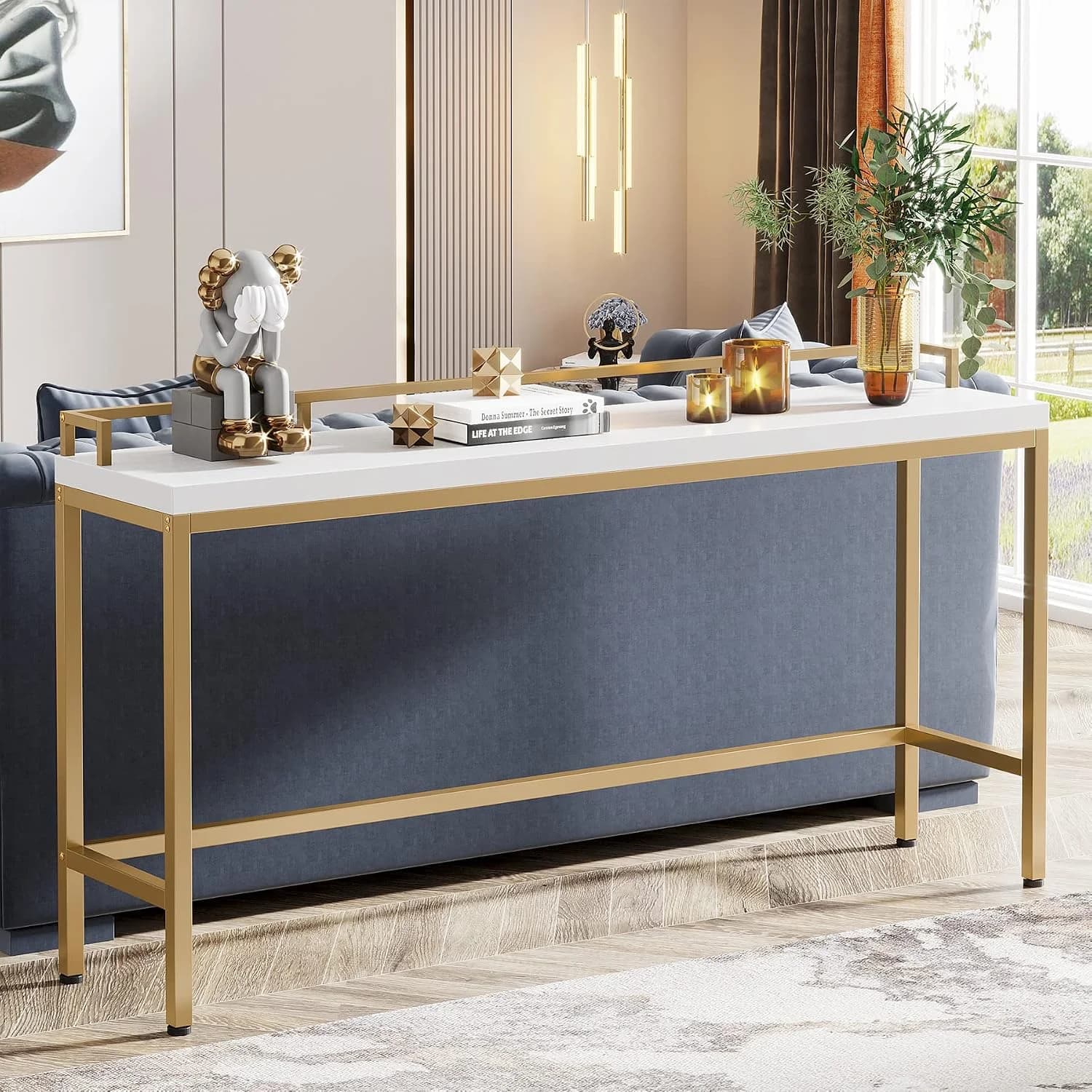 Tribesigns 70.9 inch Extra Long Sofa Table, Narrow Console Table Behind Couch, Modern Entryway Table Skinny Hallway Tabl