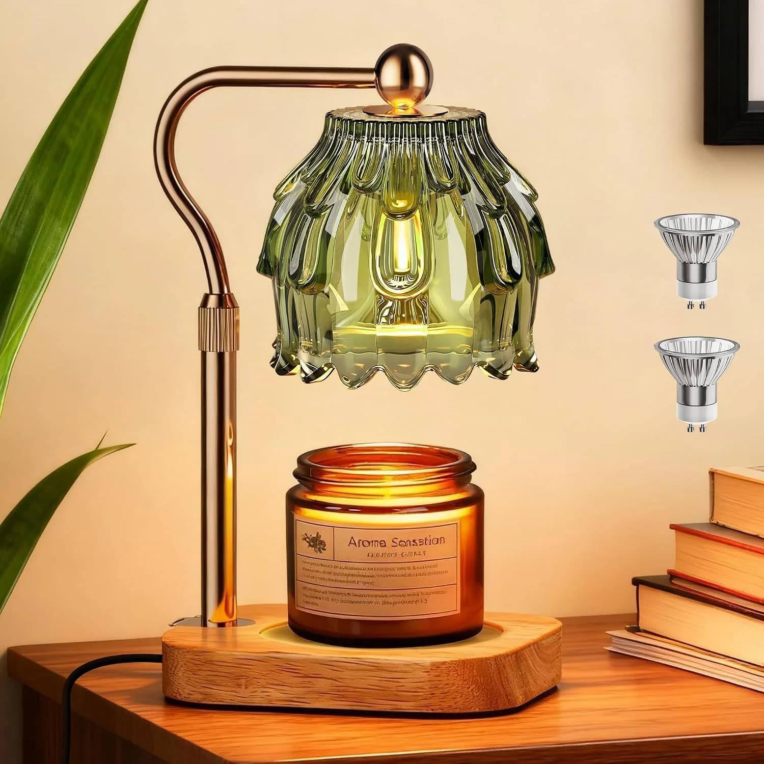Candle Warmer Lamp with Timer Dimmer - Birthday Gift for Women Mom, Electric Wax Melter Warmer Adjustable Height for Jar