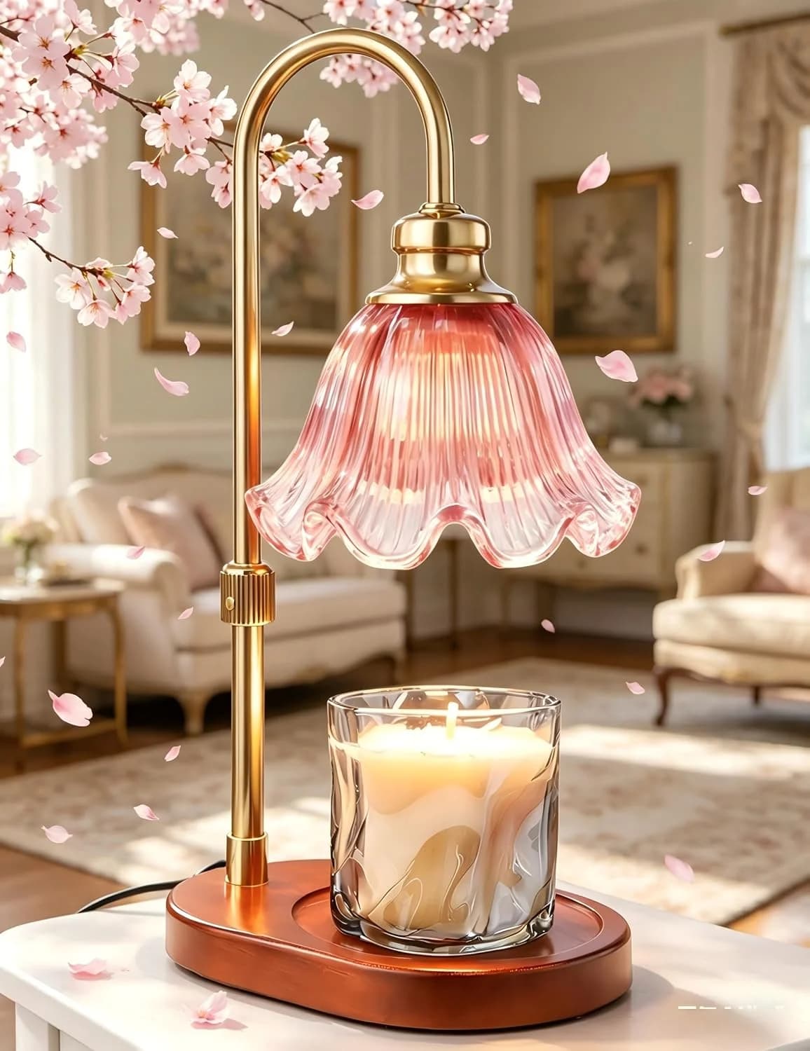 Candle Warmer Lamp with Timer, Christmas Decorations Indoor, Birthday Gifts for Women Mom, Warming Gifts for Office, Dor