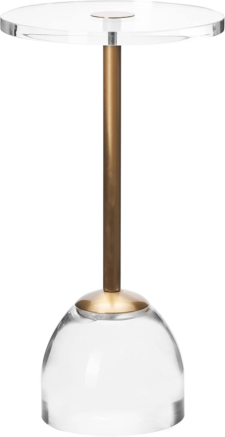 Artmaze 12‘’Clear Acrylic Side Table for Office,Modern Martini Table