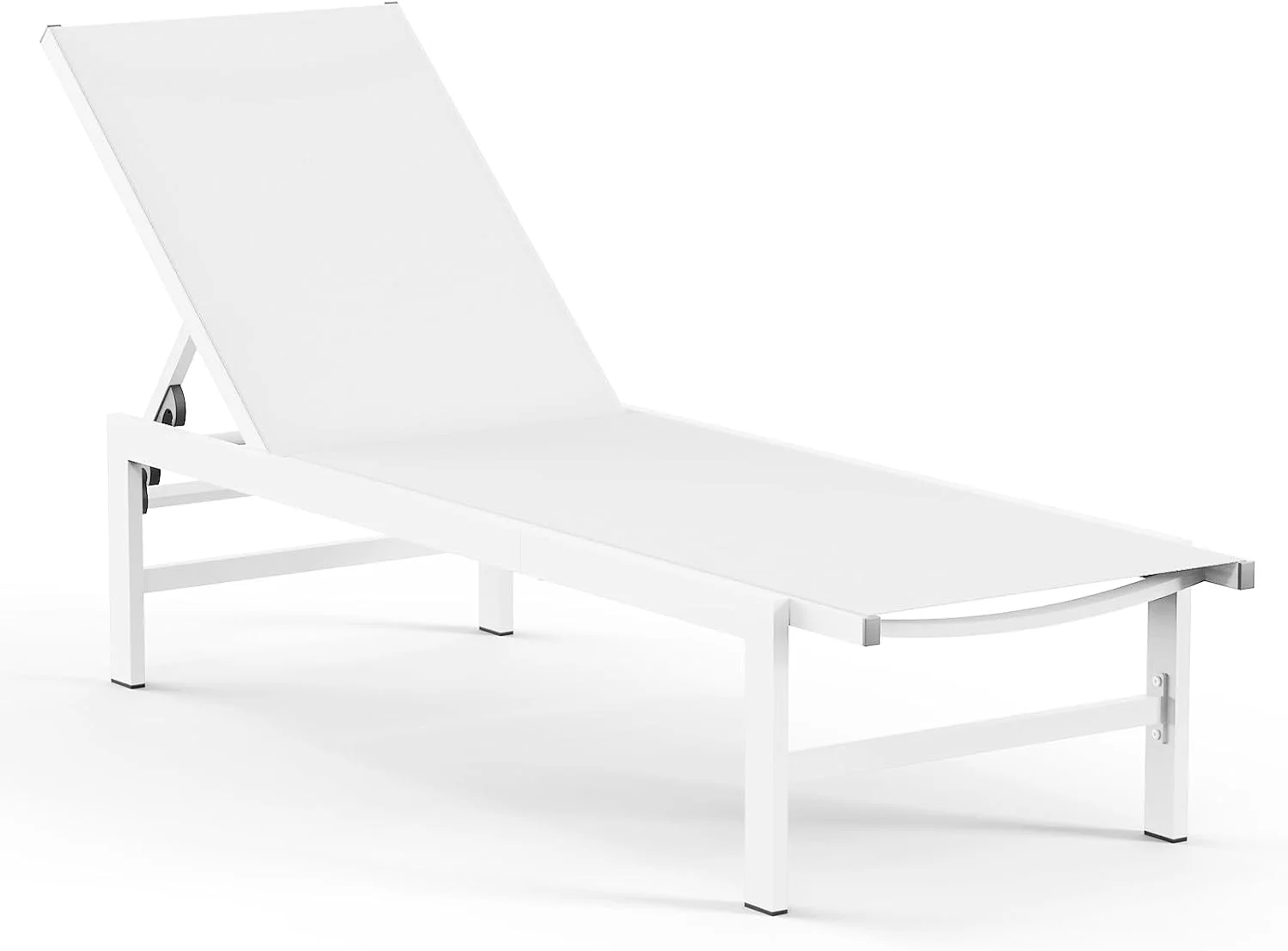 Vexwalx Lounge Chair Outdoor, Aluminum Pool Lounge Chairs with 5-Position Recliner, Patio Chaise Lounge Outdoor for Back