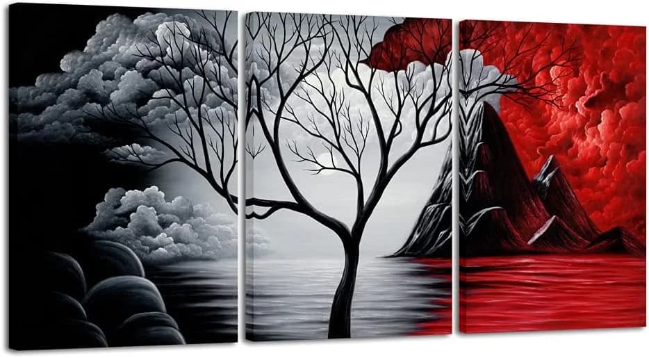 Wieco Art Canvas Wall Art Abstract Pictures for Wall Decor Canvas Prints of Abstract Paintings for Living Room Decor 3 P