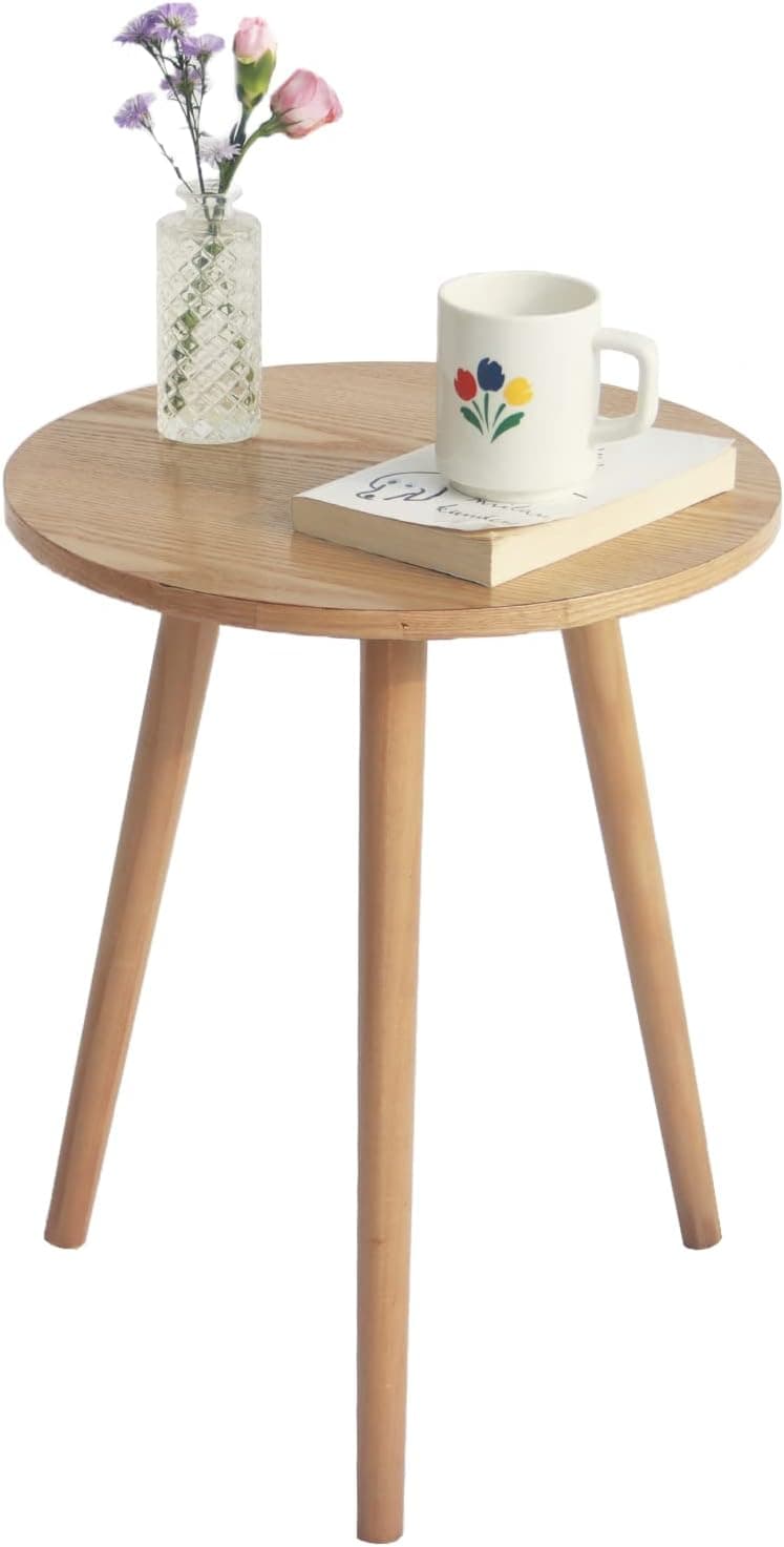 AWASEN Side Table Round, Small Accent Table Nightstand Modern End Table for Living Room Bedroom Office Small Spaces, 15.