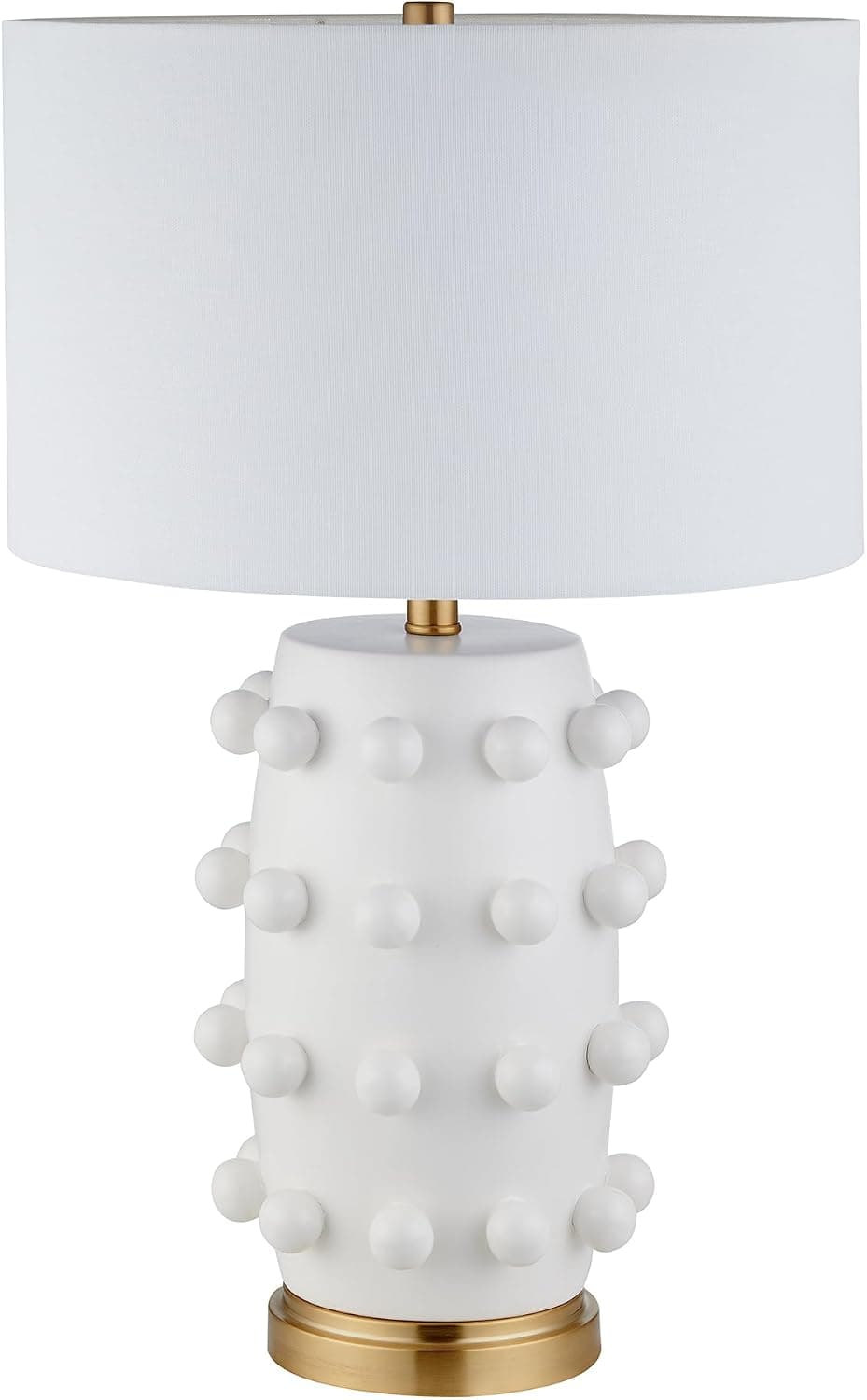 Henn&Hart 26" Modern 1-Light Table Lamp, Flat White