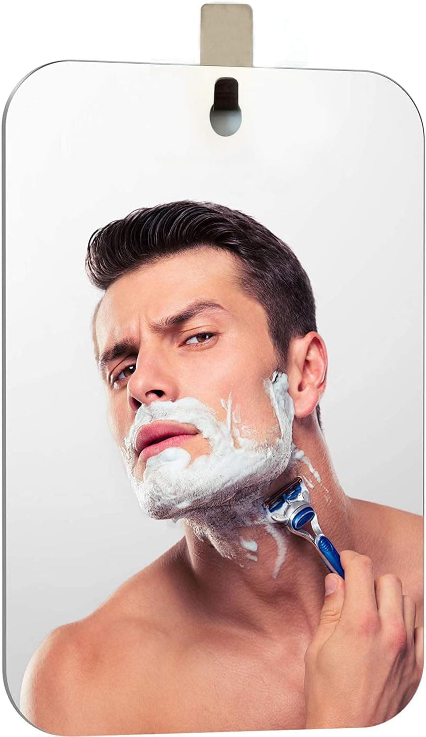 APHUIME Large Fogless Shower Mirror, Anit-Fog Shaving Mirror with Hook