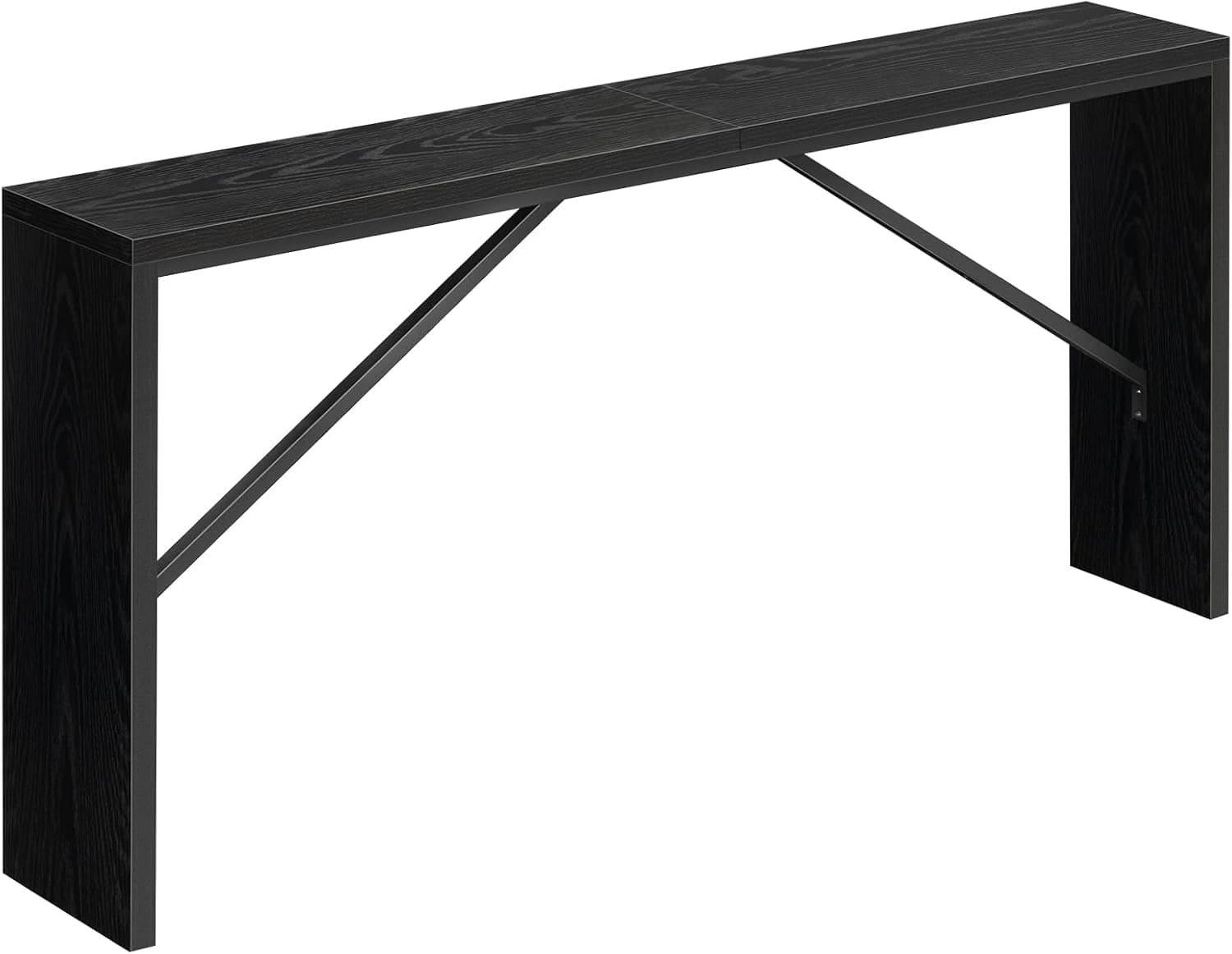 MAHANCRIS Console Table, 62.2" Long Sofa Table Behind Couch, Narrow Entryway Table, Farmhouse Dining Table with Angled M