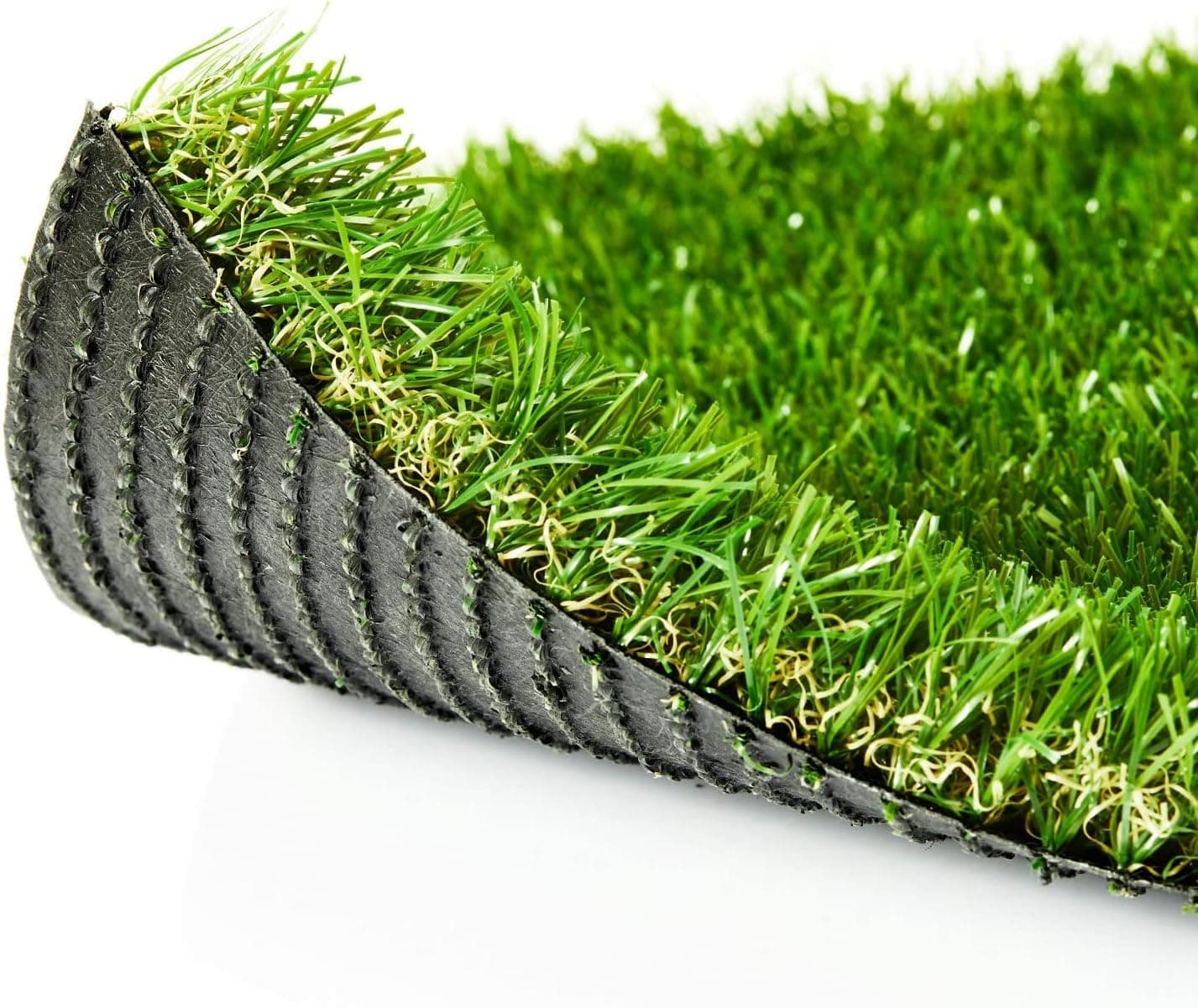 Premium Artificial Grass 4' x 6' Outdoor Rug, 1.38" Realistic Thick Turf for Garden, Yard, Fake Lawn, Dogs Synthetic Gra