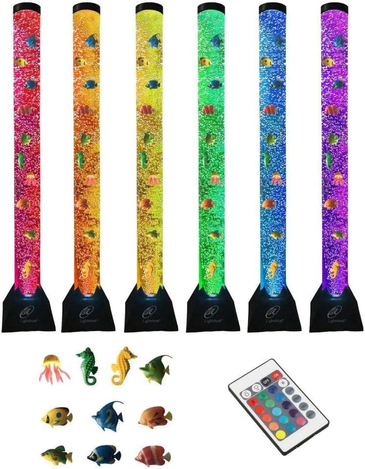 Lightahead Extra Large 4FT LED Sensory Bubble Fake Fish Tube Aquarium Lamp