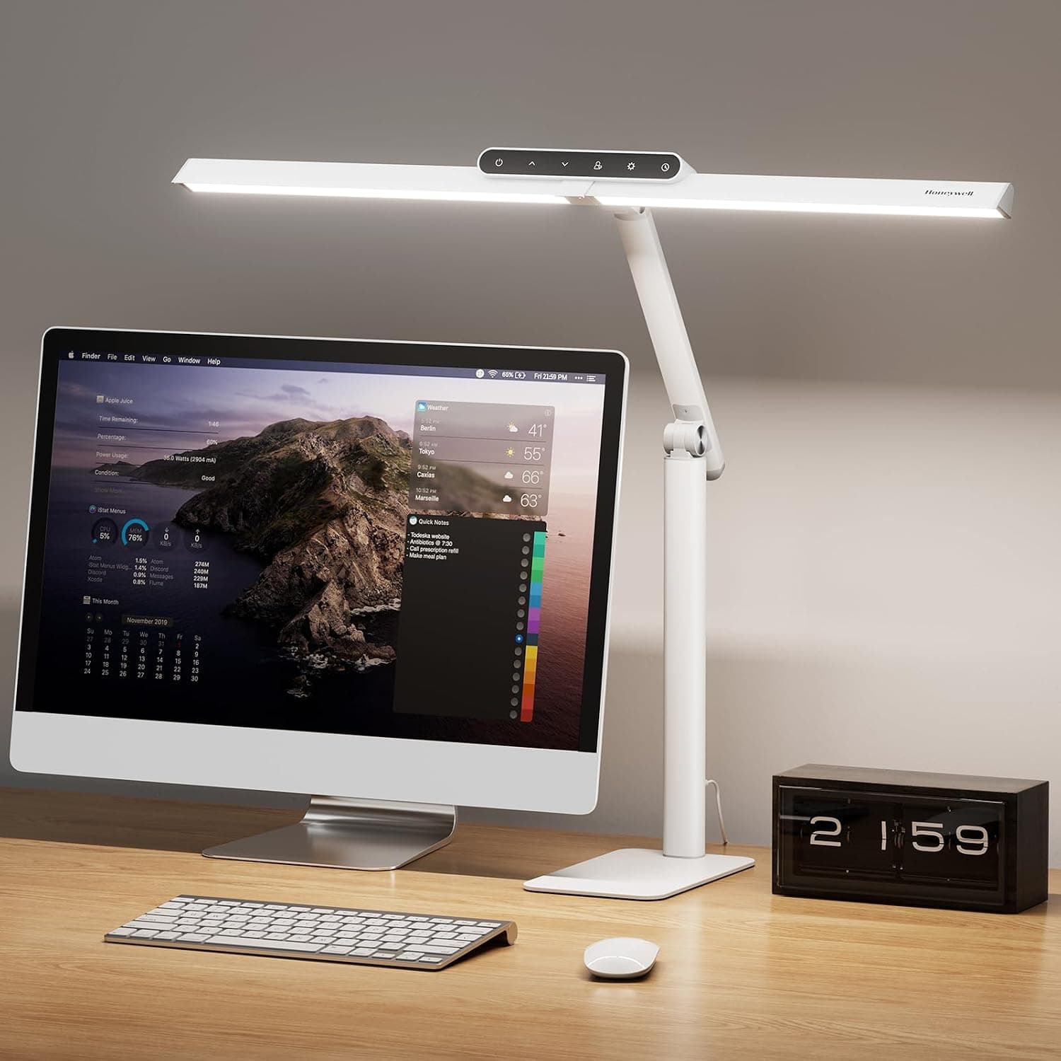Honeywell HJ1WT 1200LM LED Desk Lamp Dimmable Lamp for Desk