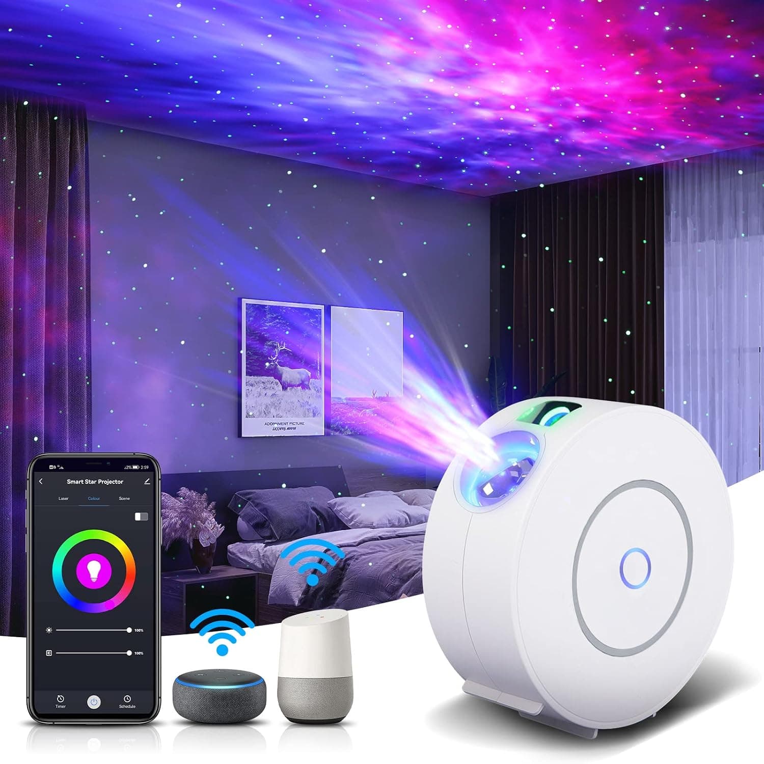 Galaxy Projector for Bedroom,Star Projector Galaxy Light,Northern Lights Projector,Ceiling Starlight Projector,Nebula La