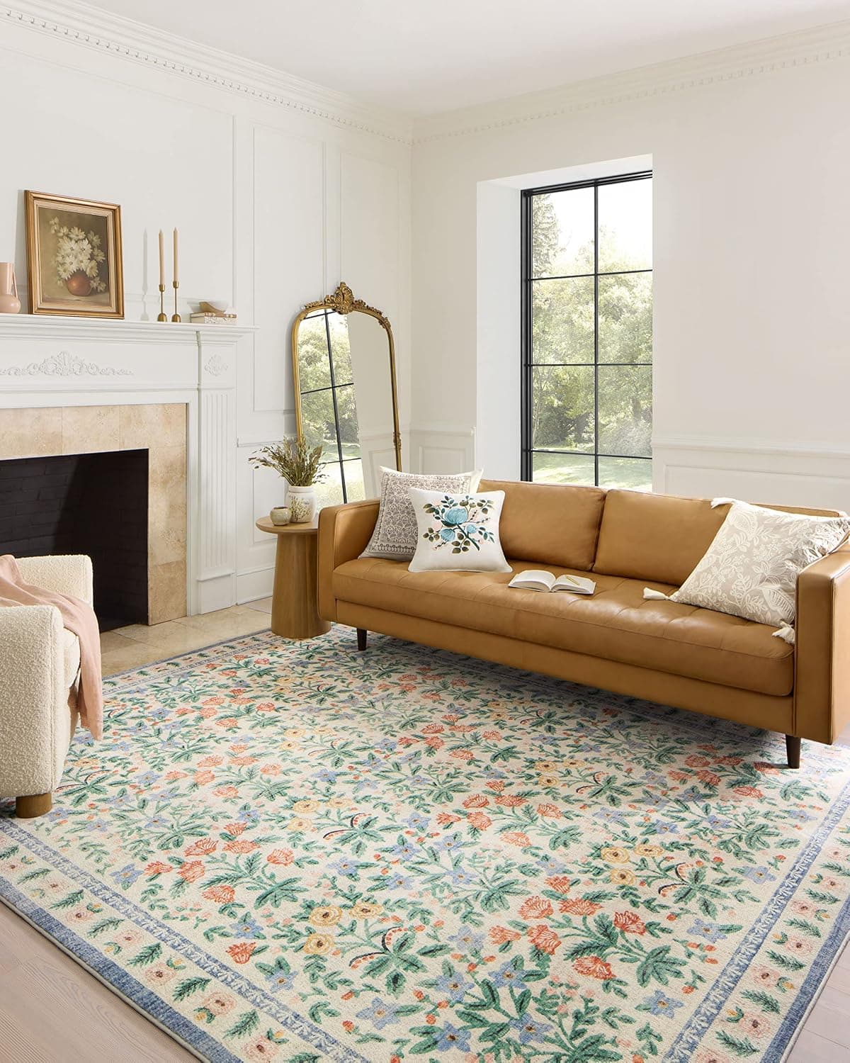 Loloi Rifle Paper Co Eden Mughal Garden Cream 5'-0" x 7'-6" Area Rug